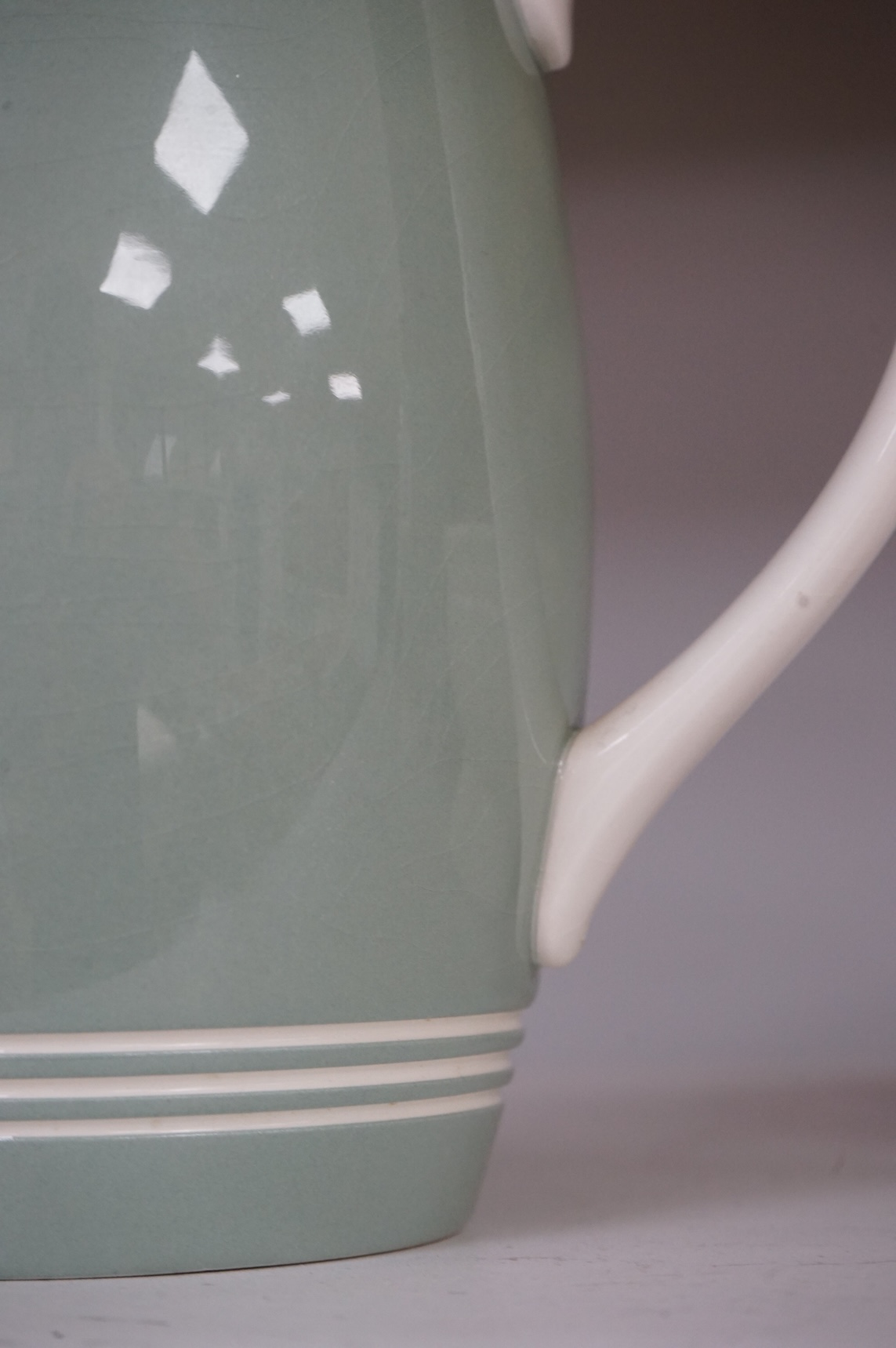 Keith Murray for Wedgwood, a green jug, 20.5cm high